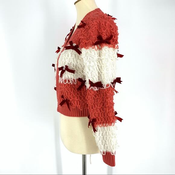 Mighty Fine Pink Bowtie Cardigan Sweater Size XS NWT - Picture 7 of 9
